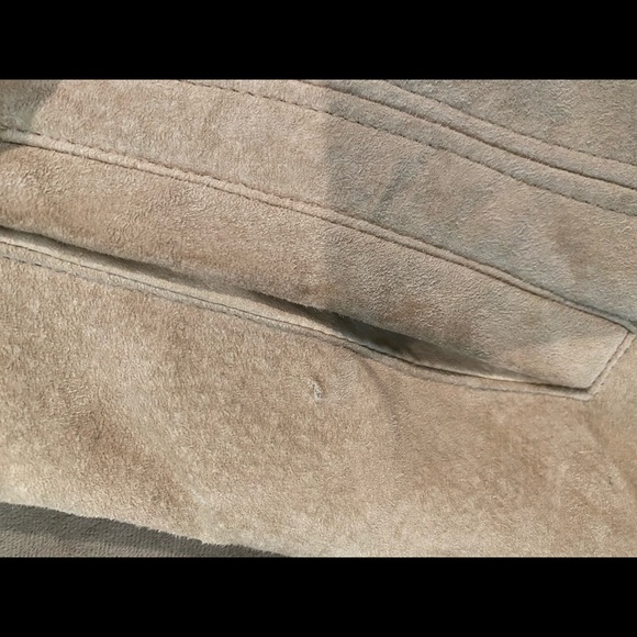 Thick tan leather coat - Picture 3 of 8